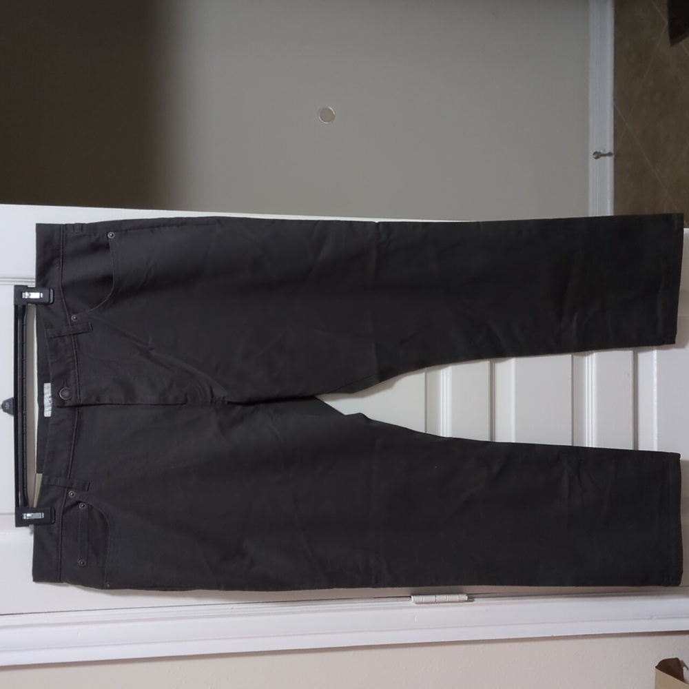 Men's Dark Gray Denim Like Pants Slim Fitting